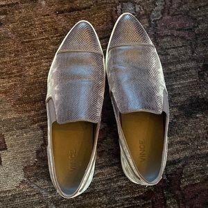 Vince snakeskin slides